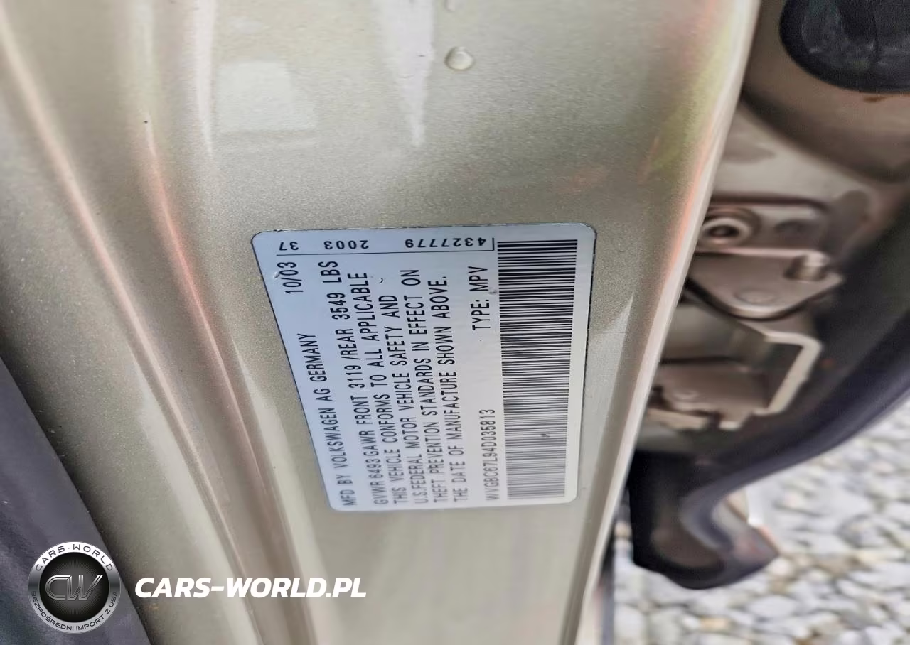 2004 Volkswagen Touareg 3.2 VIN:WVGBC67L94D035813 - 13