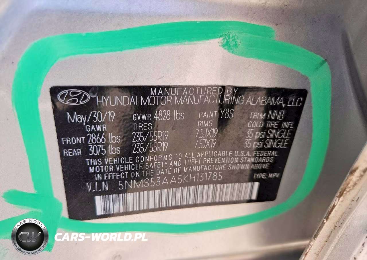 2019 Hyundai Santa Fe Ultimate 2.0T VIN:5NMS53AA5KH131785 - 13