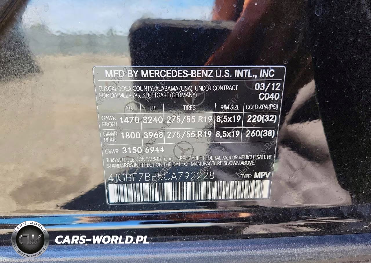 2012 Mercedes-Benz Gl 450 4Matic VIN:4JGBF7BE5CA792228 - 13