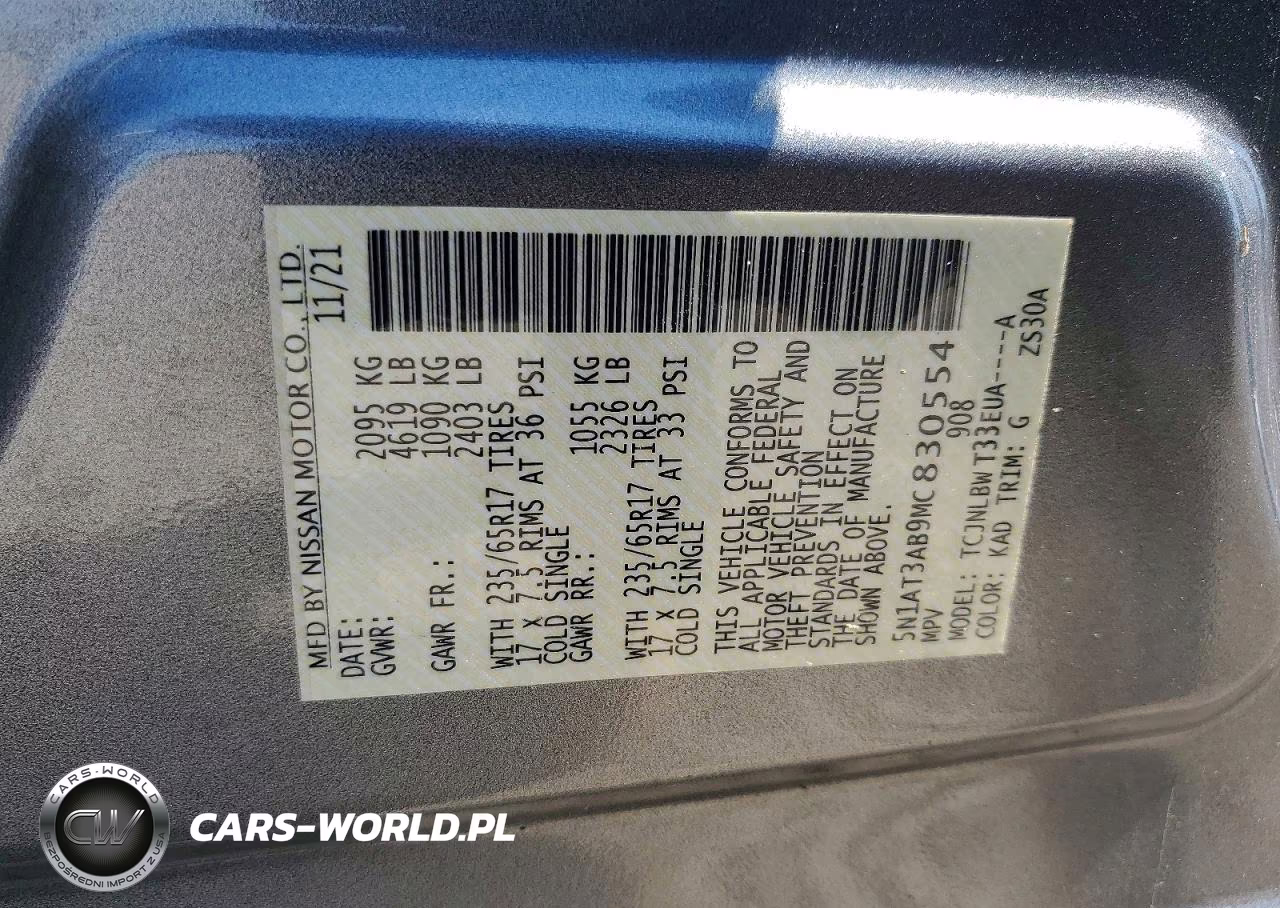 2021 Nissan Rogue S VIN:5N1AT3AB9MC830554 - 13