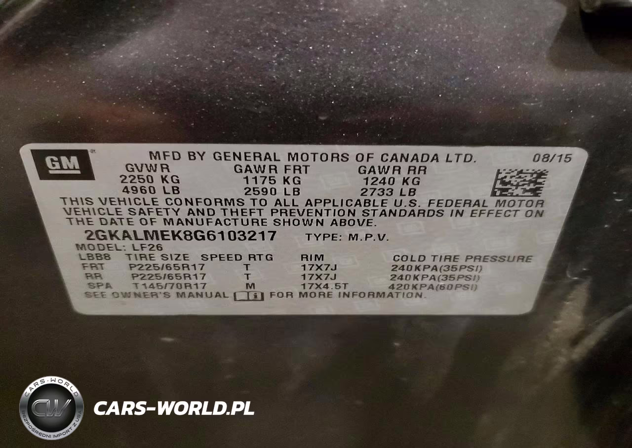 2016 GMC Terrain Sle VIN:2GKALMEK8G6103217 - 13