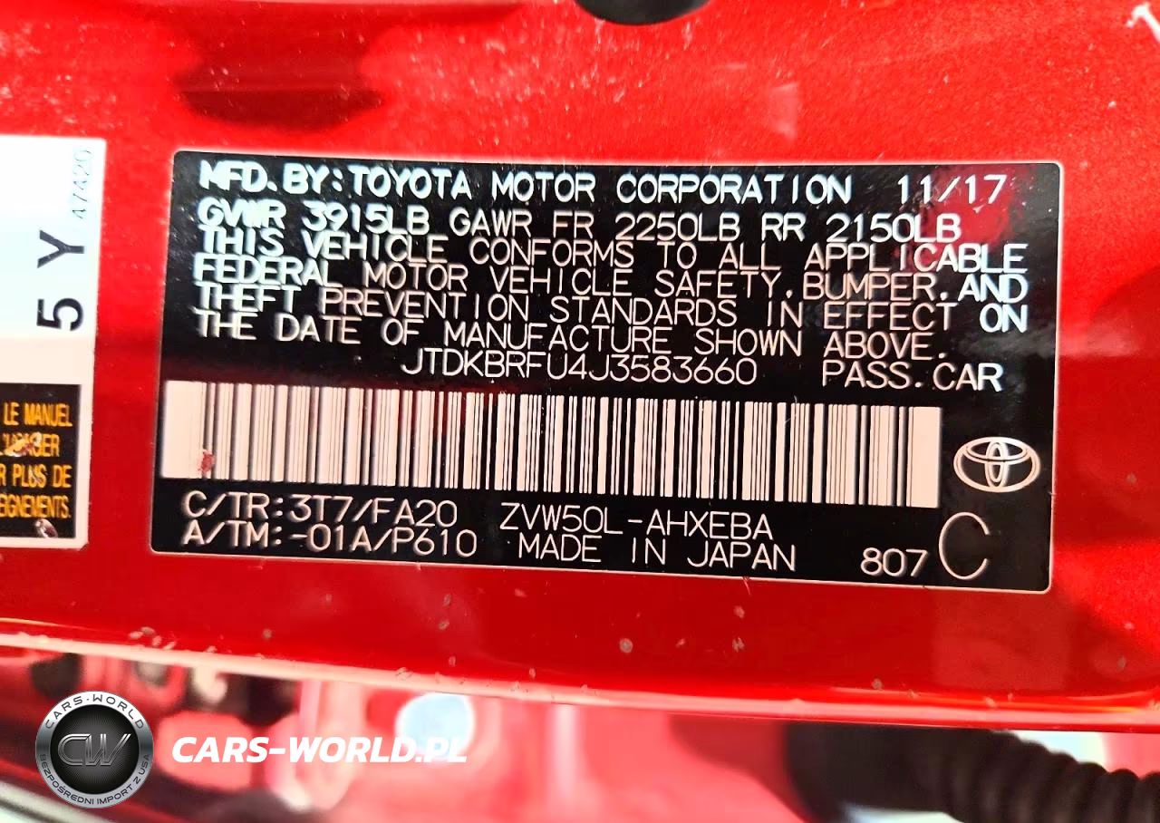 2018 Toyota Prius Two VIN:JTDKBRFU4J3583660 - 13