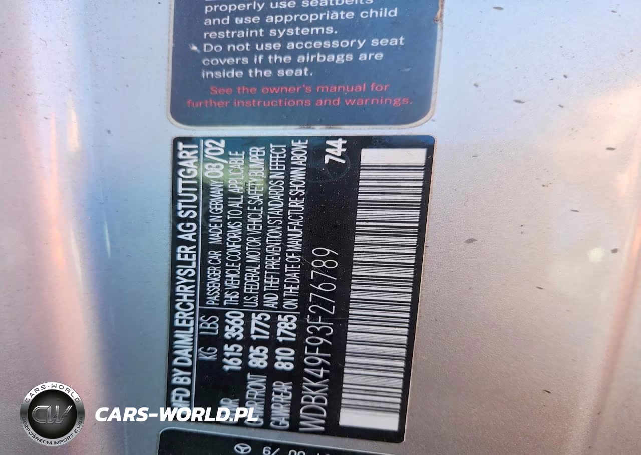2003 Mercedes-Benz Slk 230 Kompressor VIN:WDBKK49F93F276789 - 12