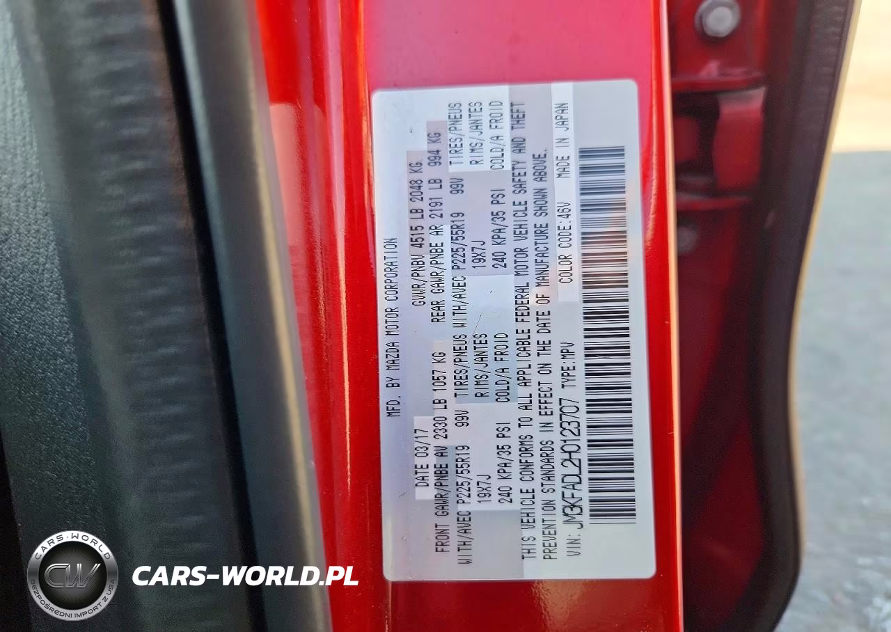 2017 Mazda Cx-5 Grand Touring VIN:JM3KFADL2H0123707 - 13