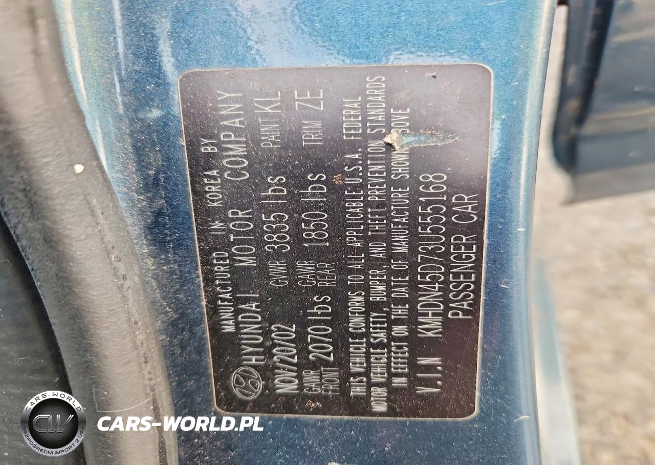 2003 Hyundai Elantra Gls VIN:KMHDN45D73U555168 - 12