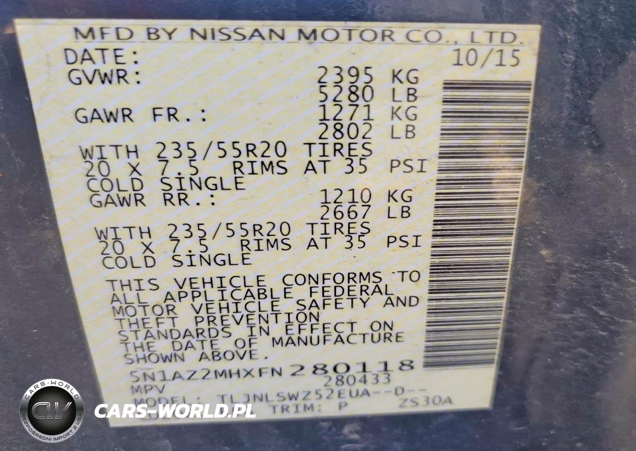 2015 Nissan Murano Platinum VIN:5N1AZ2MHXFN280118 - 14