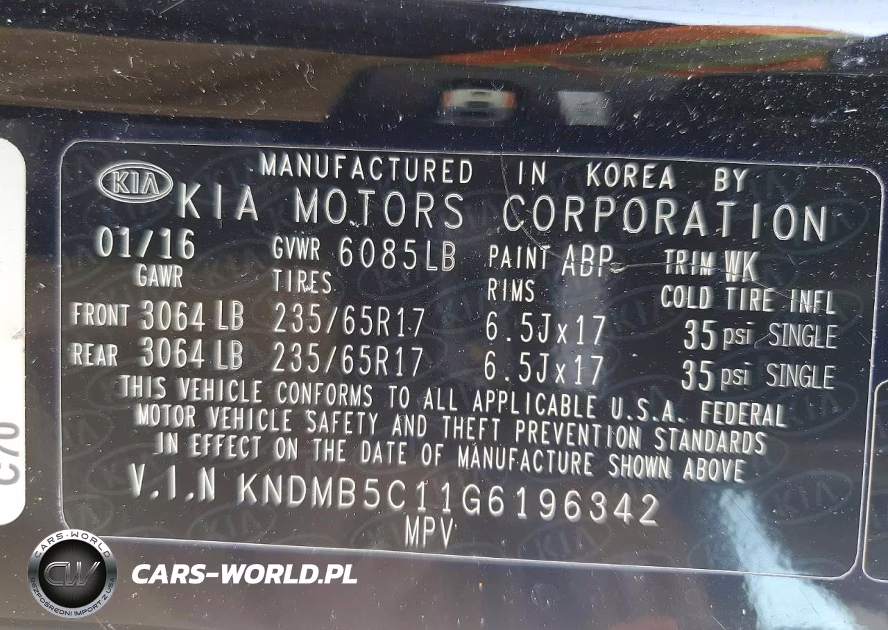 2016 Kia Sedona Lx VIN:KNDMB5C11G6196342 - 14