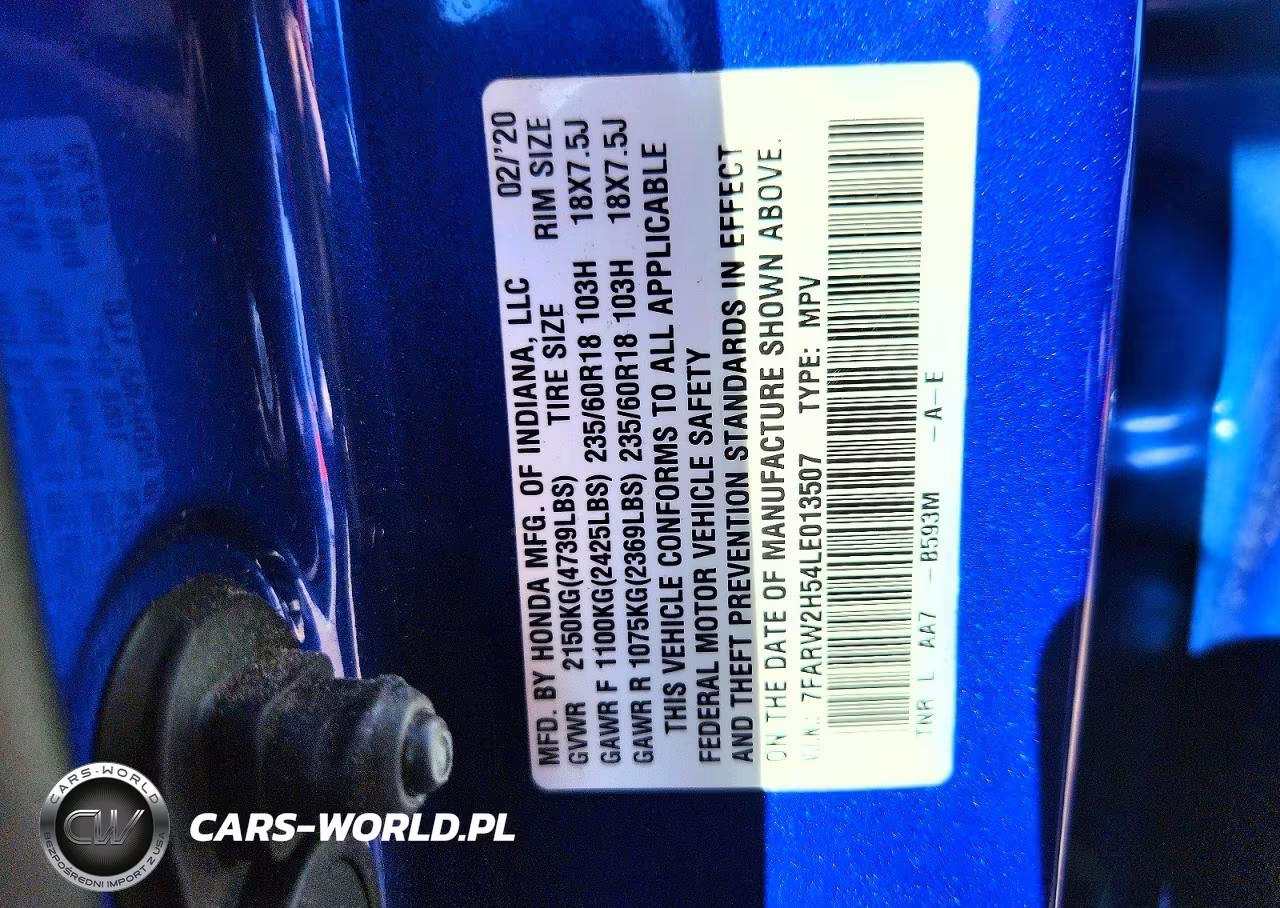 2020 Honda Cr-V Ex VIN:7FARW2H54LE013507 - 14