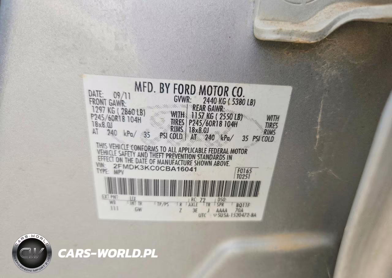 2012 Ford Edge Limited VIN:2FMDK3KC0CBA16041 - 13