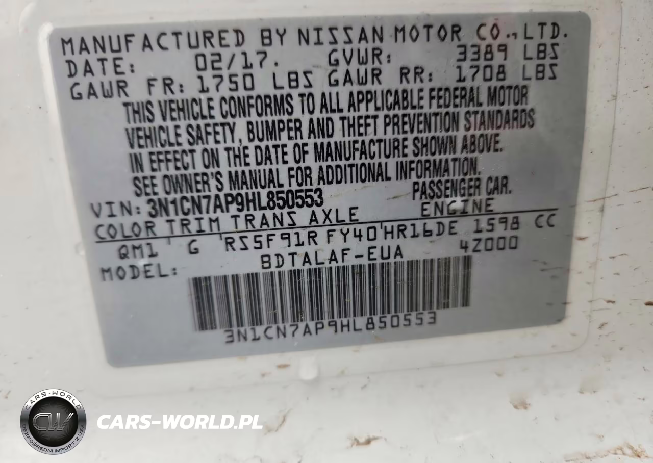 2017 Nissan Versa 1.6 S VIN:3N1CN7AP9HL850553 - 13
