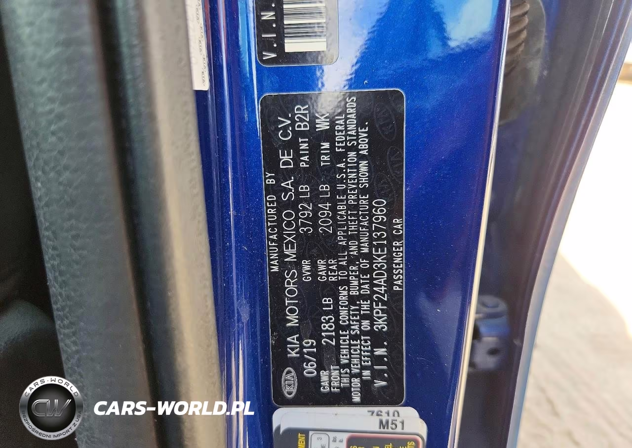 2019 Kia Forte Lxs VIN:3KPF24AD3KE137960 - 13