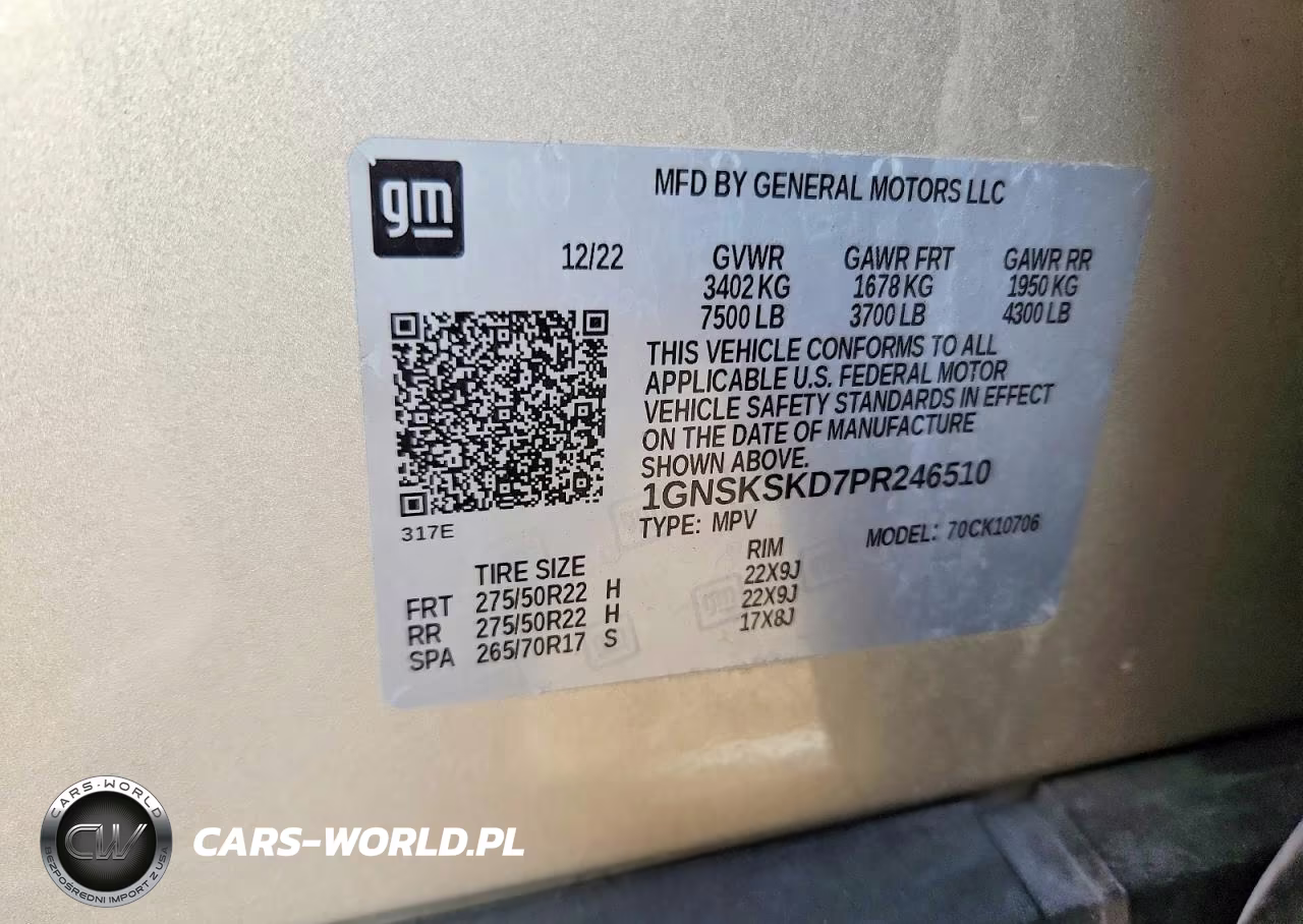 2023 Chevrolet Tahoe K1500 Premier VIN:1GNSKSKD7PR246510 - 14