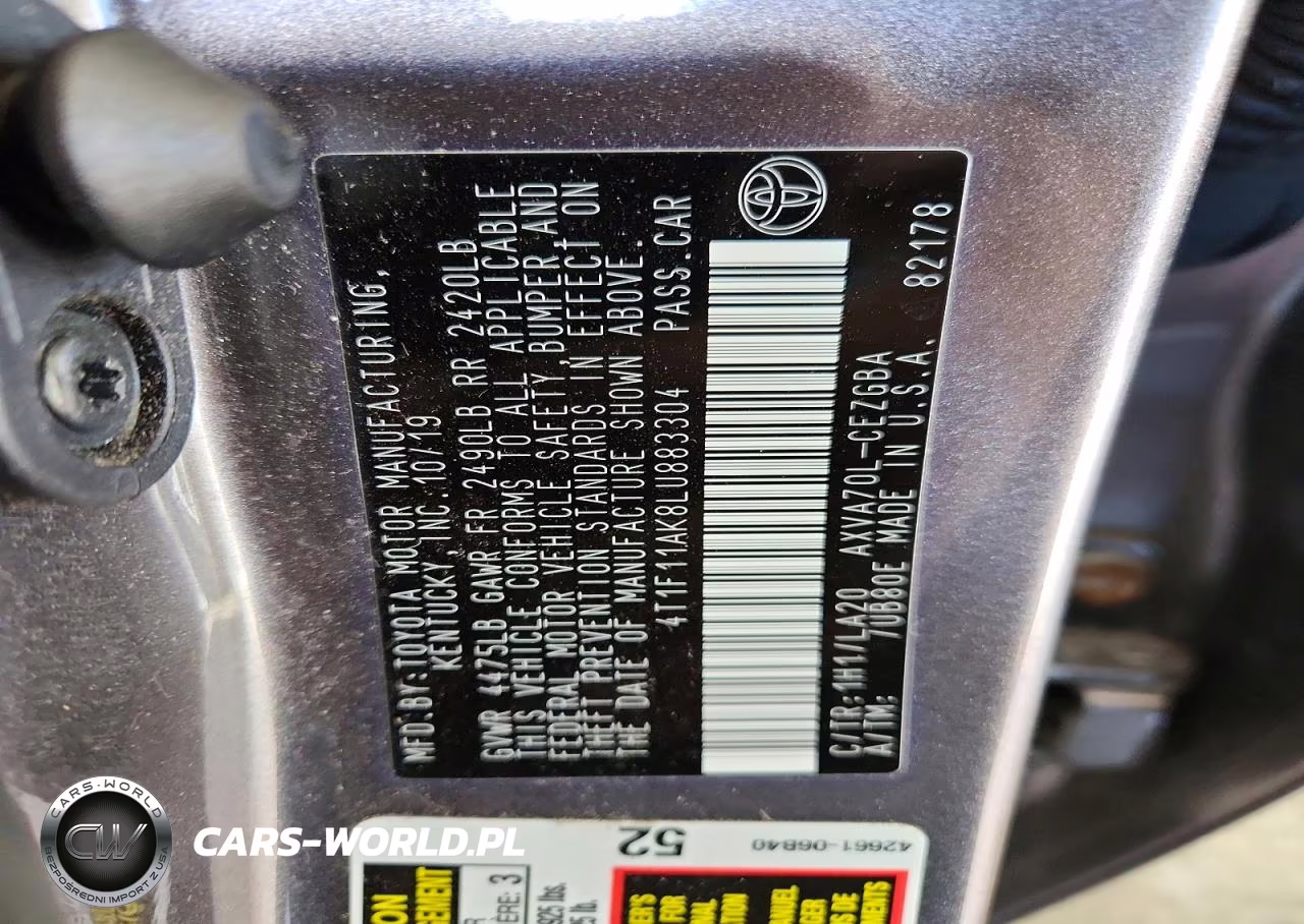 2020 Toyota Camry Xle VIN:4T1F11AK8LU883304 - 12
