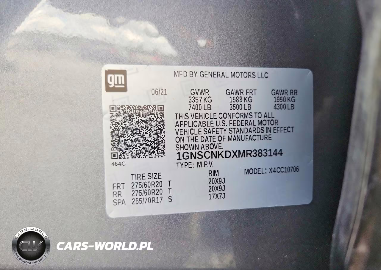 2021 Chevrolet Tahoe C1500 Lt VIN:1GNSCNKDXMR383144 - 13