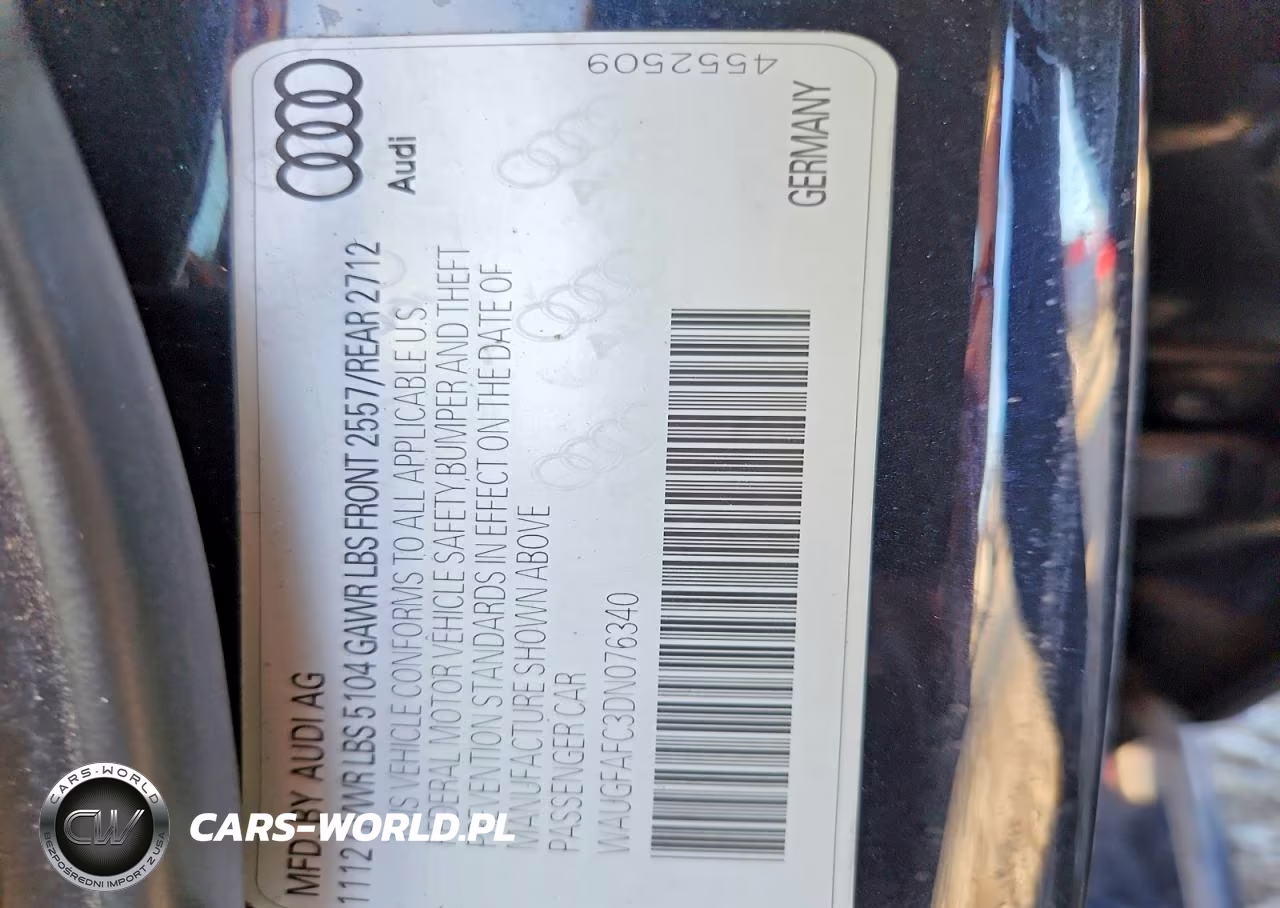 2013 Audi A6 Premium Plus VIN:WAUGFAFC3DN076340 - 12