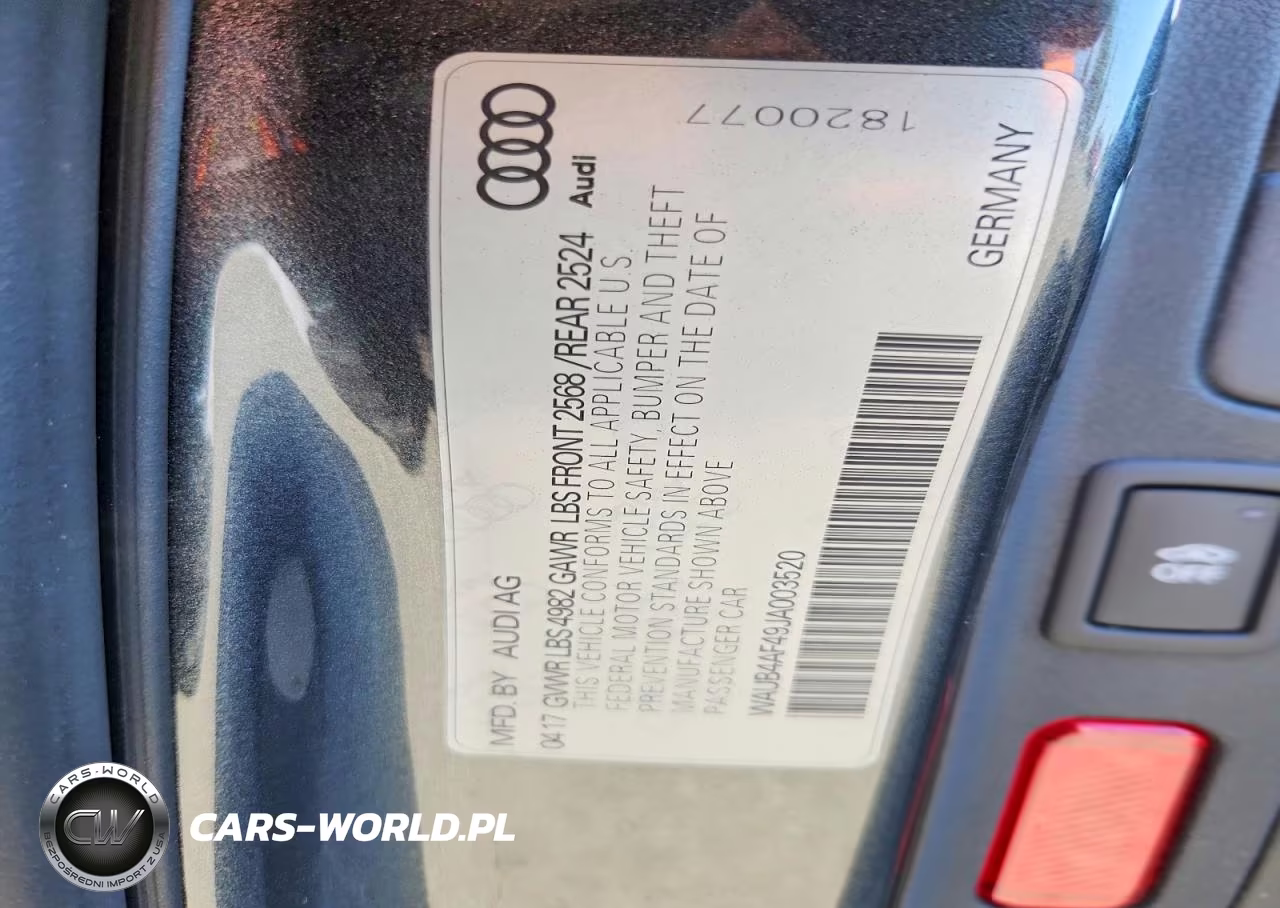 2018 Audi S4 Premium Plus VIN:WAUB4AF49JA003520 - 12