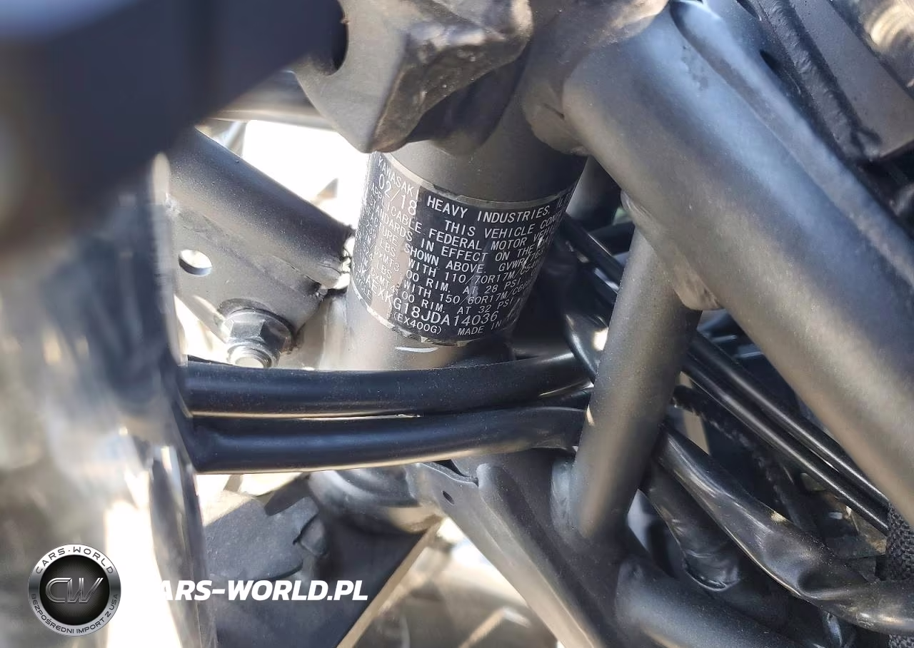 2018 Kawasaki Ex400 VIN:JKAEXKG18JDA14036 - 9