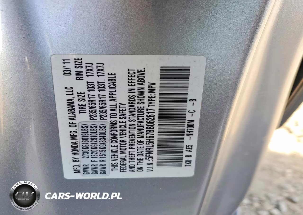 2011 Honda Odyssey Exl VIN:5FNRL5H67BB062617 - 13