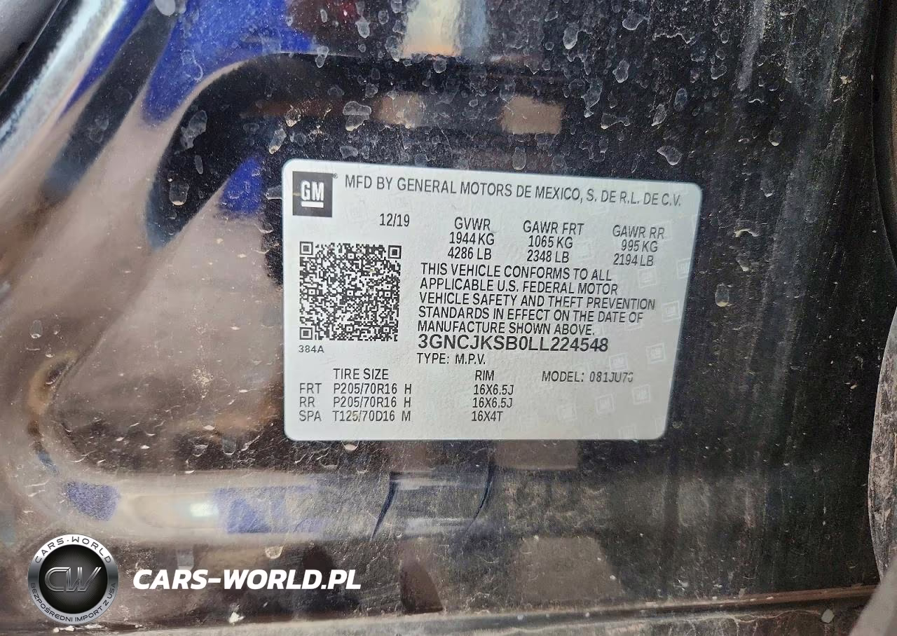 2020 Chevrolet Trax Ls VIN:3GNCJKSB0LL224548 - 14