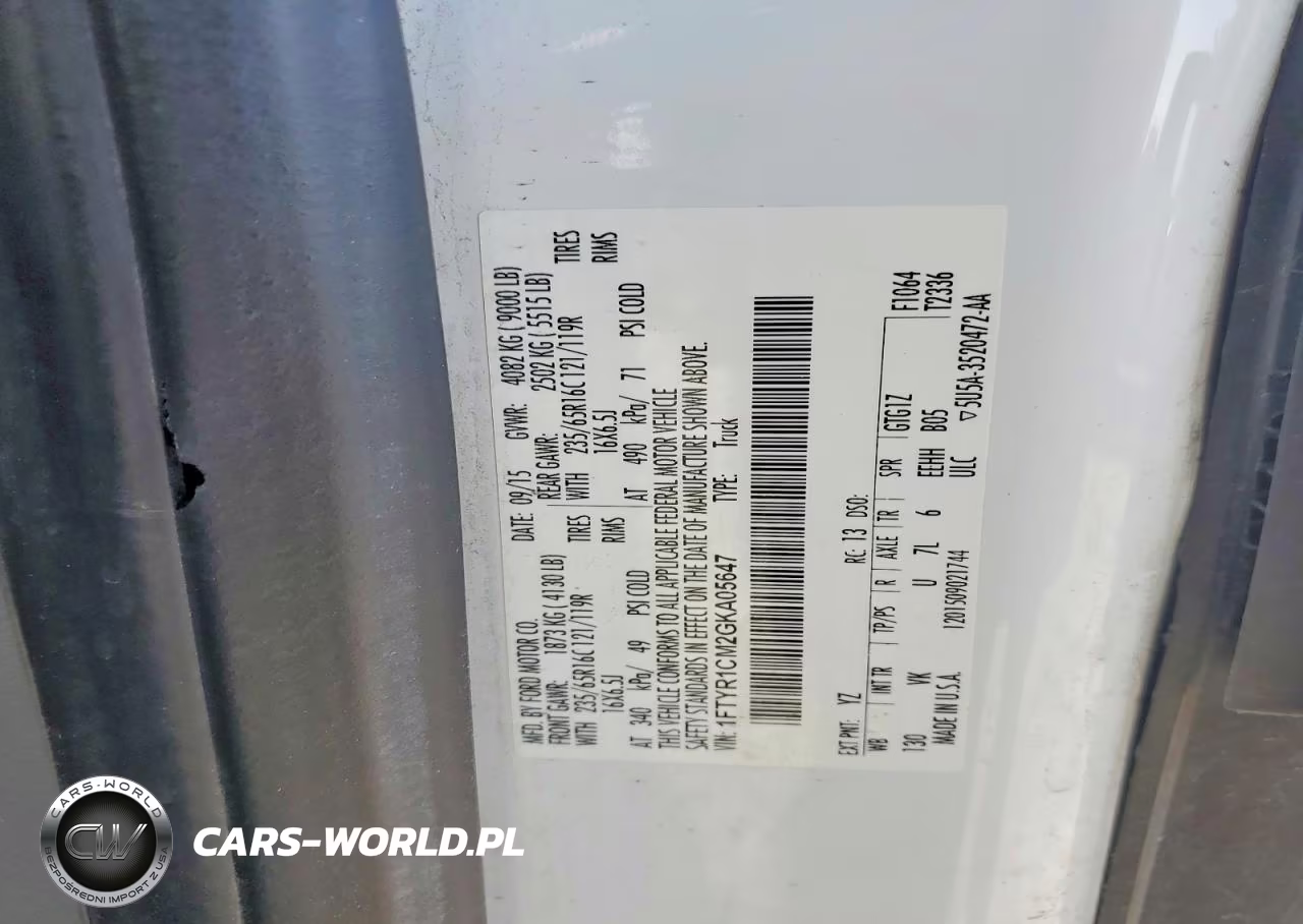 2016 Ford Transit 250 Delivery Van VIN:1FTYR1CM2GKA05647 - 13
