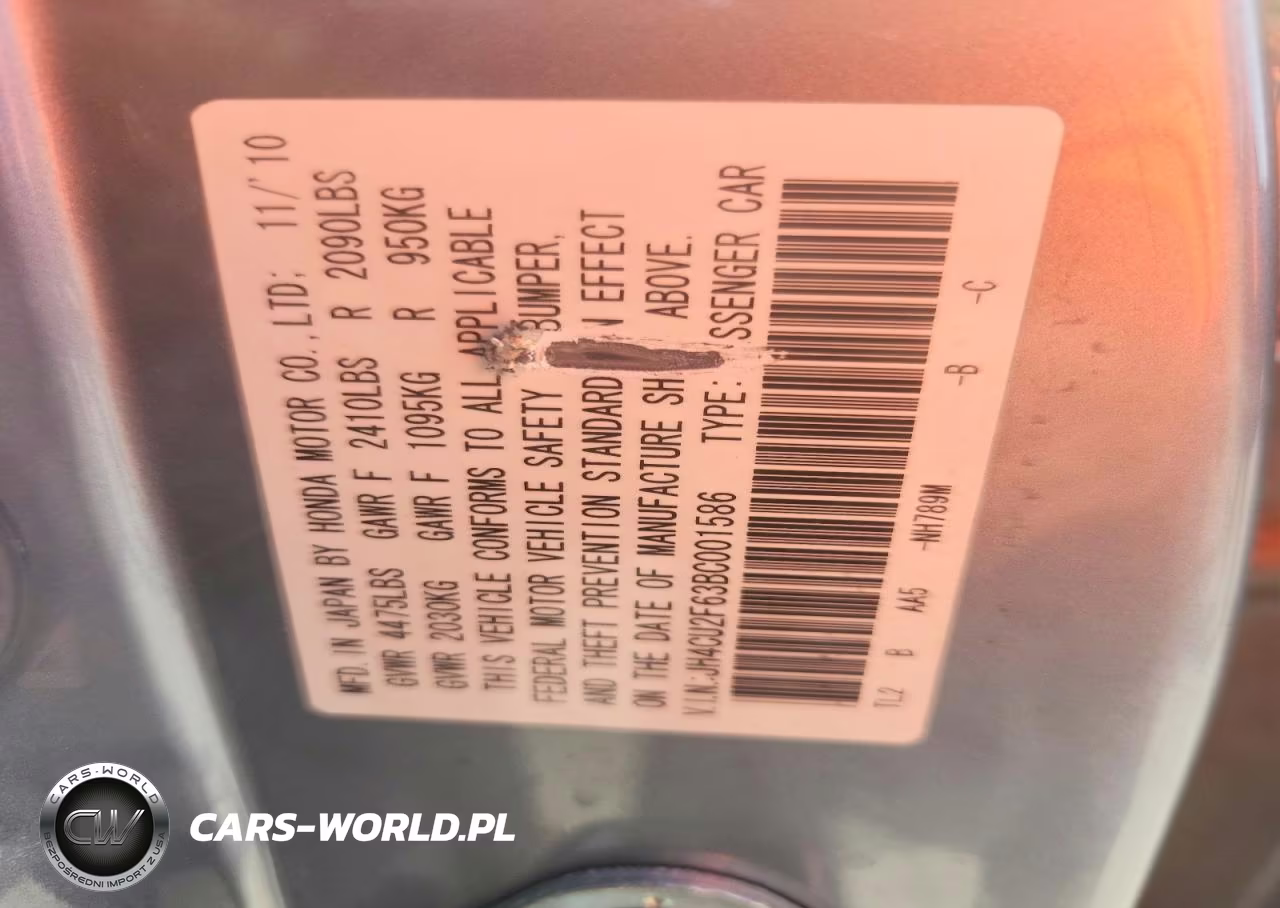 2011 Acura Tsx VIN:JH4CU2F63BC001586 - 12