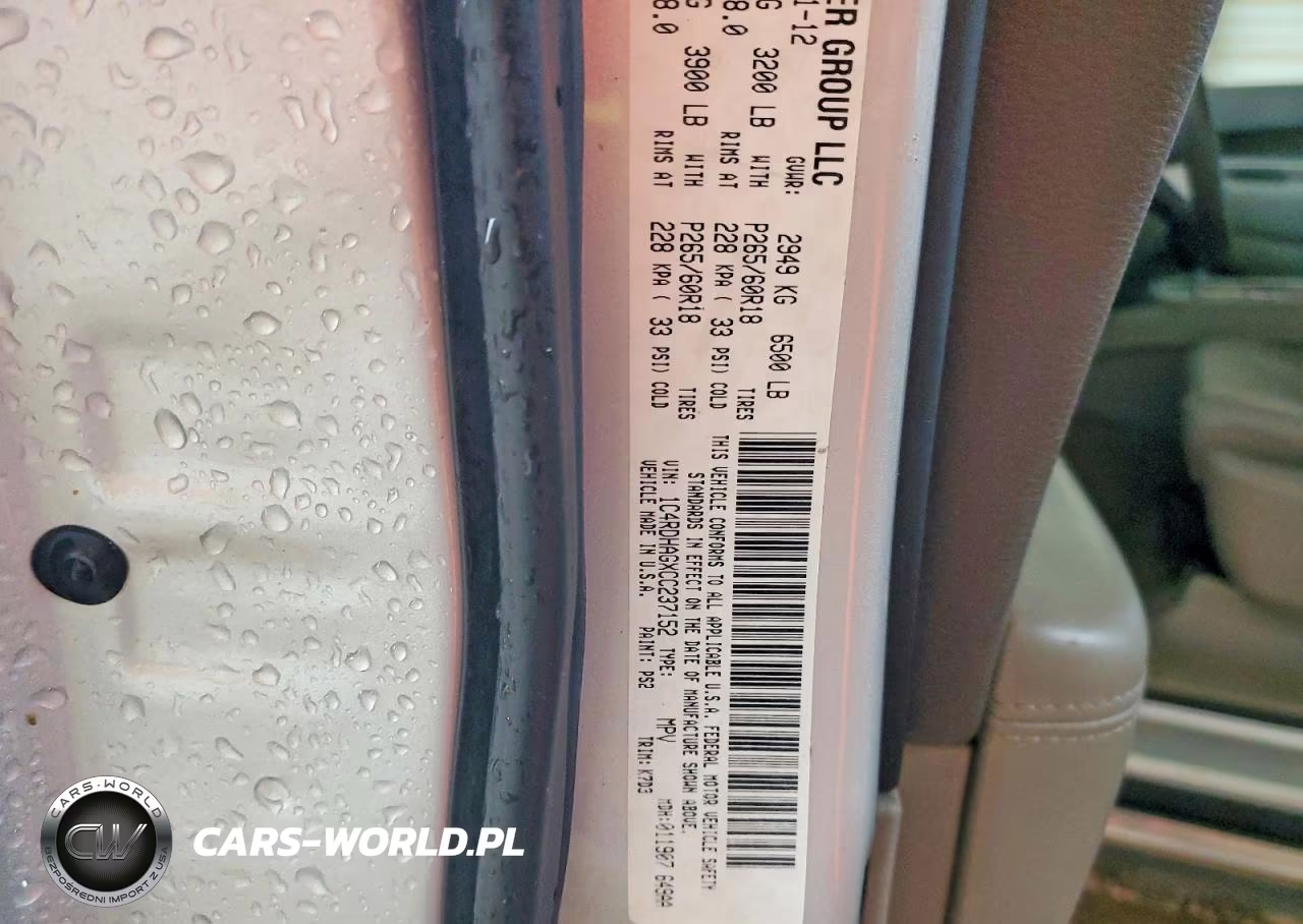 2012 Dodge Durango Sxt VIN:1C4RDHAGXCC237152 - 13