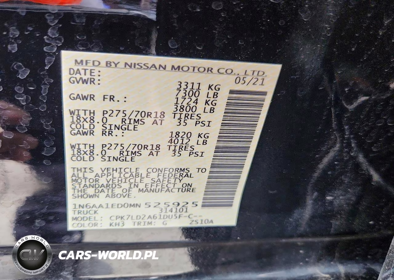 2021 Nissan Titan Pro-4X VIN:1N6AA1ED0MN525925 - 13