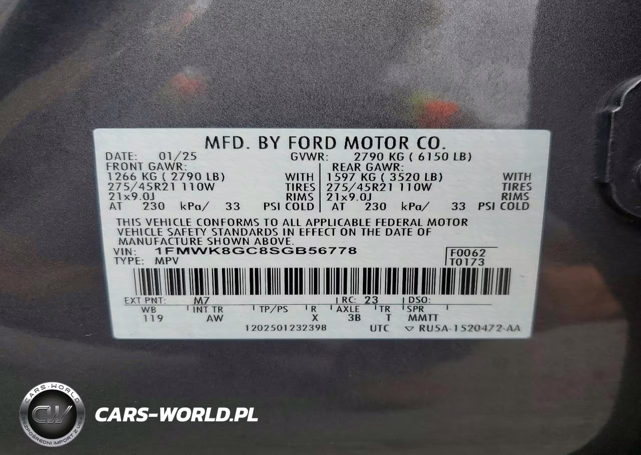 2025 Ford Explorer St VIN:1FMWK8GC8SGB56778 - 13