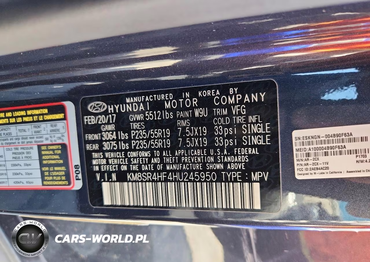 2017 Hyundai Santa Fe Se Ultimate VIN:KM8SR4HF4HU245950 - 13
