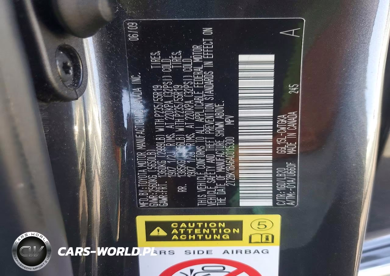 2010 Lexus Rx 350 VIN:2T2BK1BA6AC015300 - 13