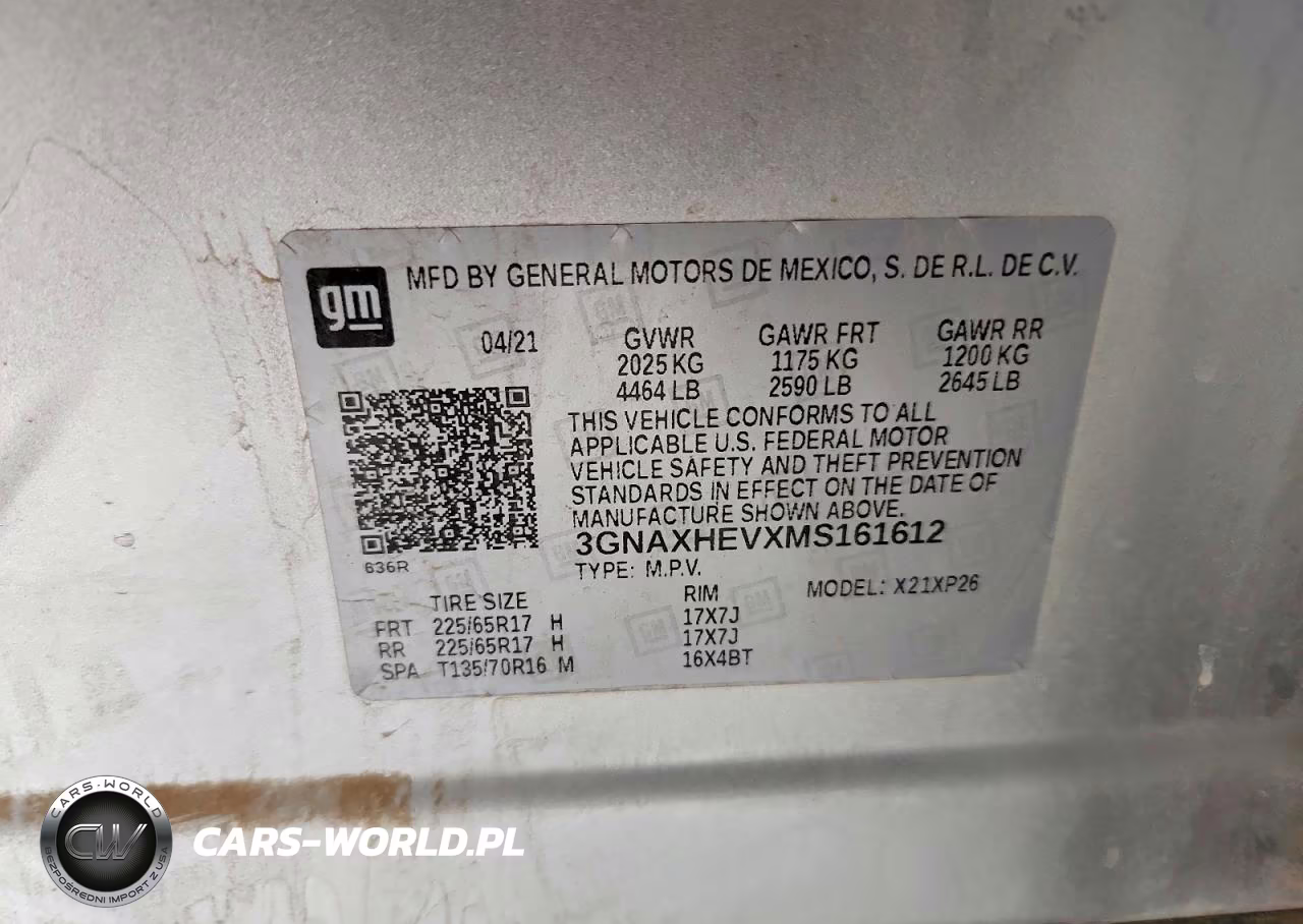 2021 Chevrolet Equinox Ls VIN:3GNAXHEVXMS161612 - 13