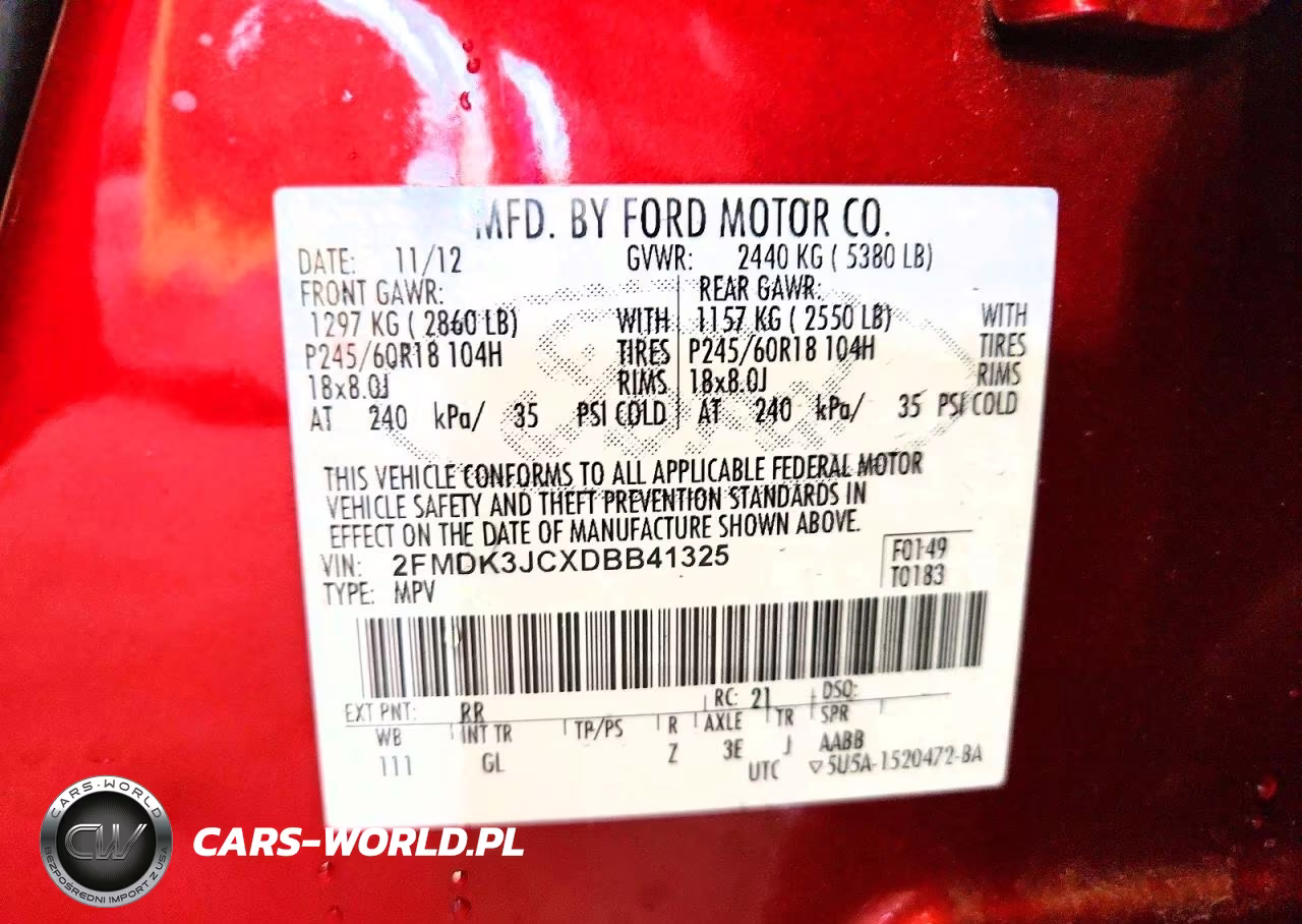 2013 Ford Edge Sel VIN:2FMDK3JCXDBB41325 - 13