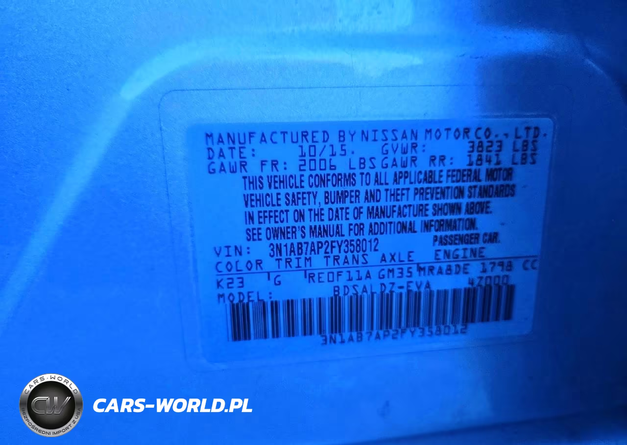 2015 Nissan Sentra Sv VIN:3N1AB7AP2FY358012 - 14