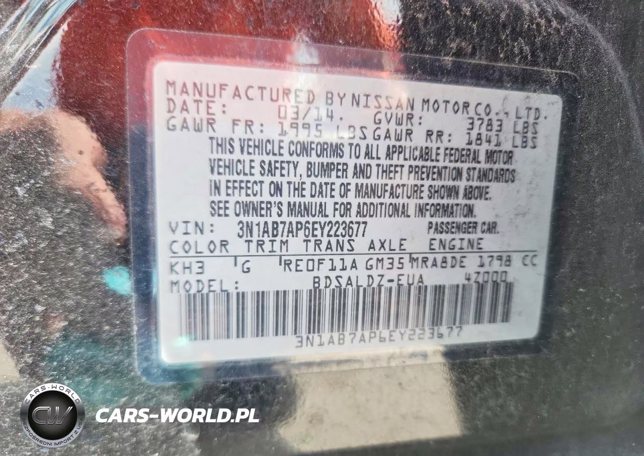 2014 Nissan Sentra Sv VIN:3N1AB7AP6EY223677 - 12