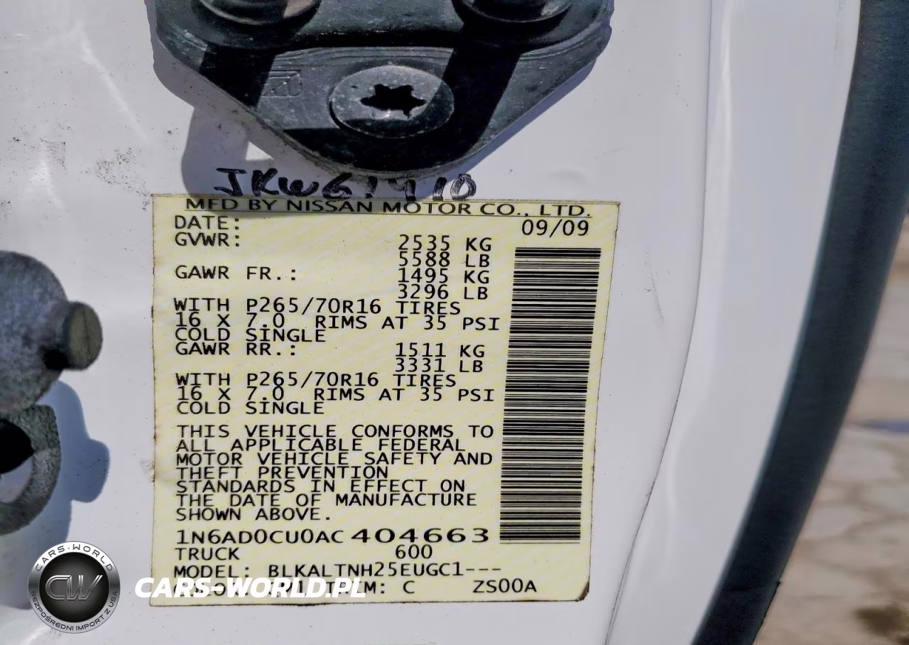2010 Nissan Frontier Se V6 VIN:1N6AD0CU0AC404663 - 12