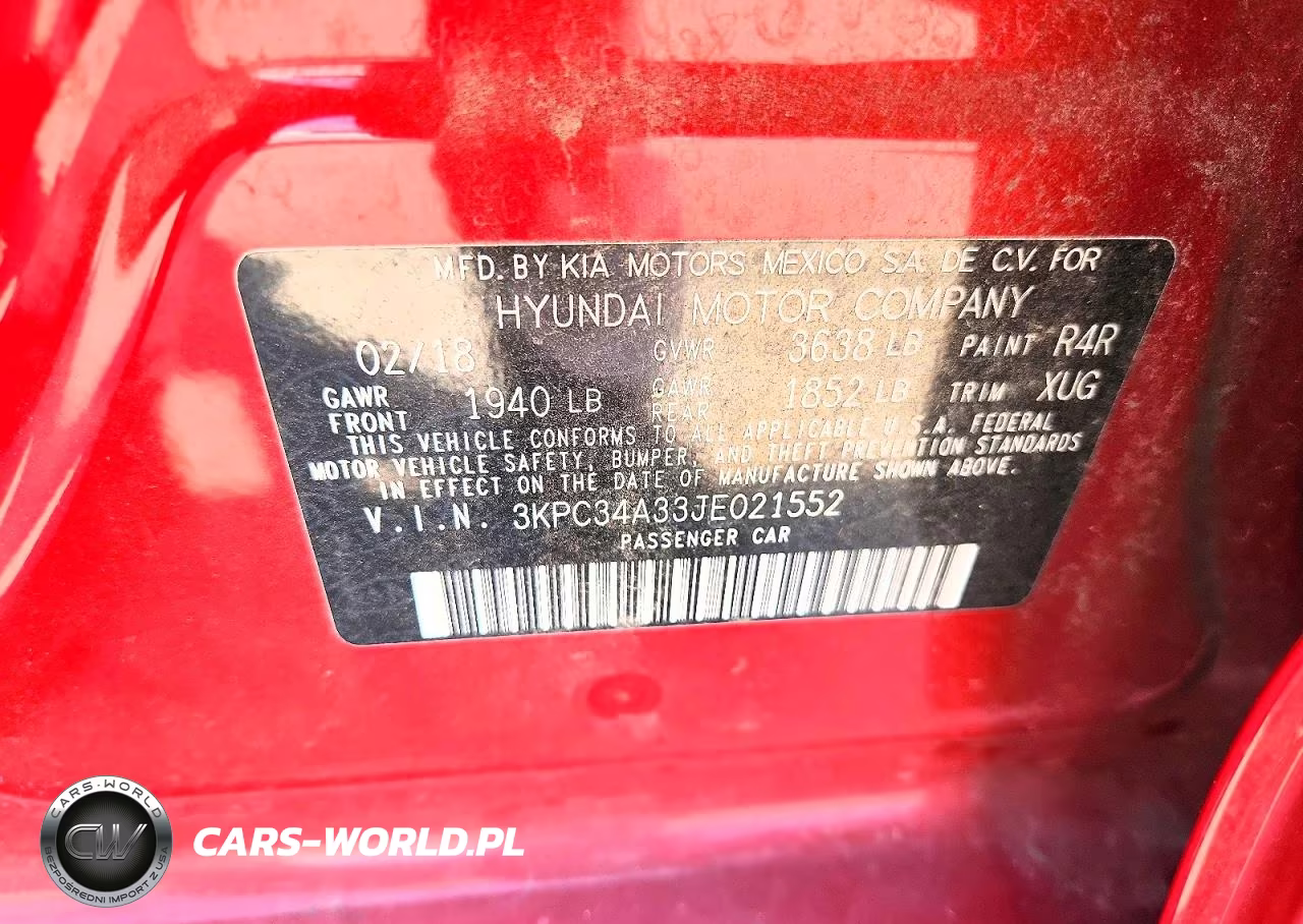 2018 Hyundai Accent Limited VIN:3KPC34A33JE021552 - 12