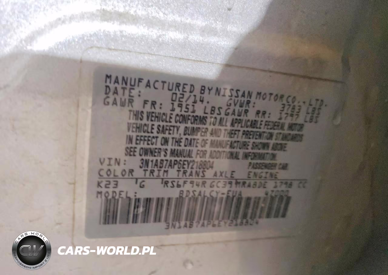 2014 Nissan Sentra S VIN:3N1AB7AP6EY218804 - 12
