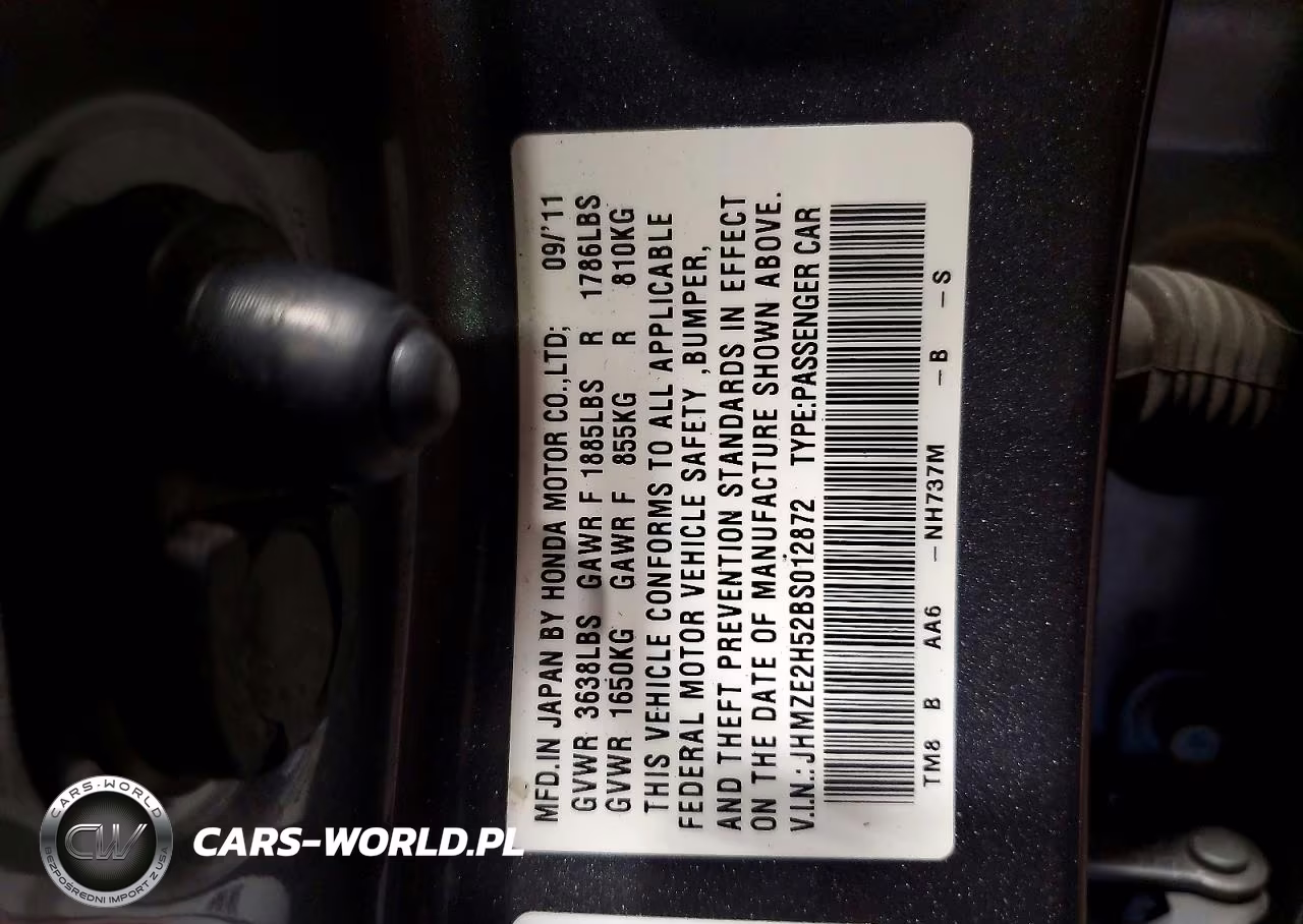 2011 Honda Insight Lx VIN:JHMZE2H52BS012872 - 13