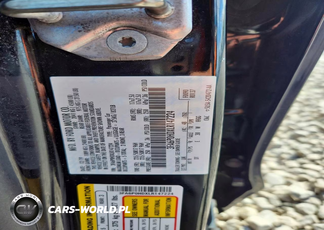 2020 Ford Fusion Se VIN:3FA6P0HDXLR147224 - 12