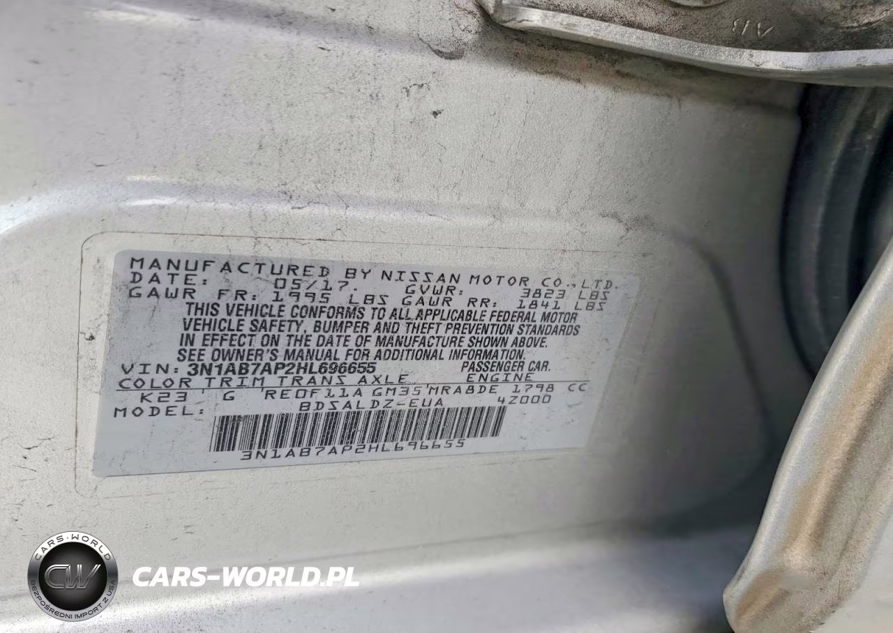 2017 Nissan Sentra Sv VIN:3N1AB7AP2HL696655 - 12
