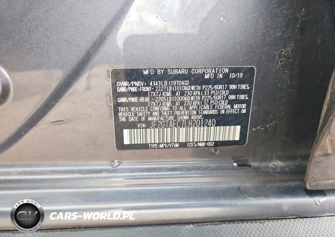 2020 Subaru Crosstrek Premium VIN:JF2GTAEC7LH201240 - 13