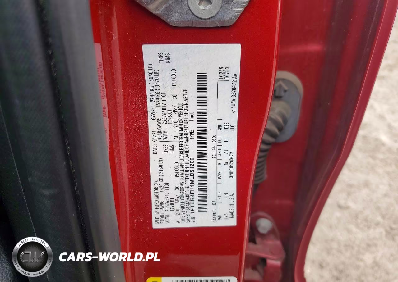 2021 Ford Ranger Xl VIN:1FTER4FH1MLD51200 - 12