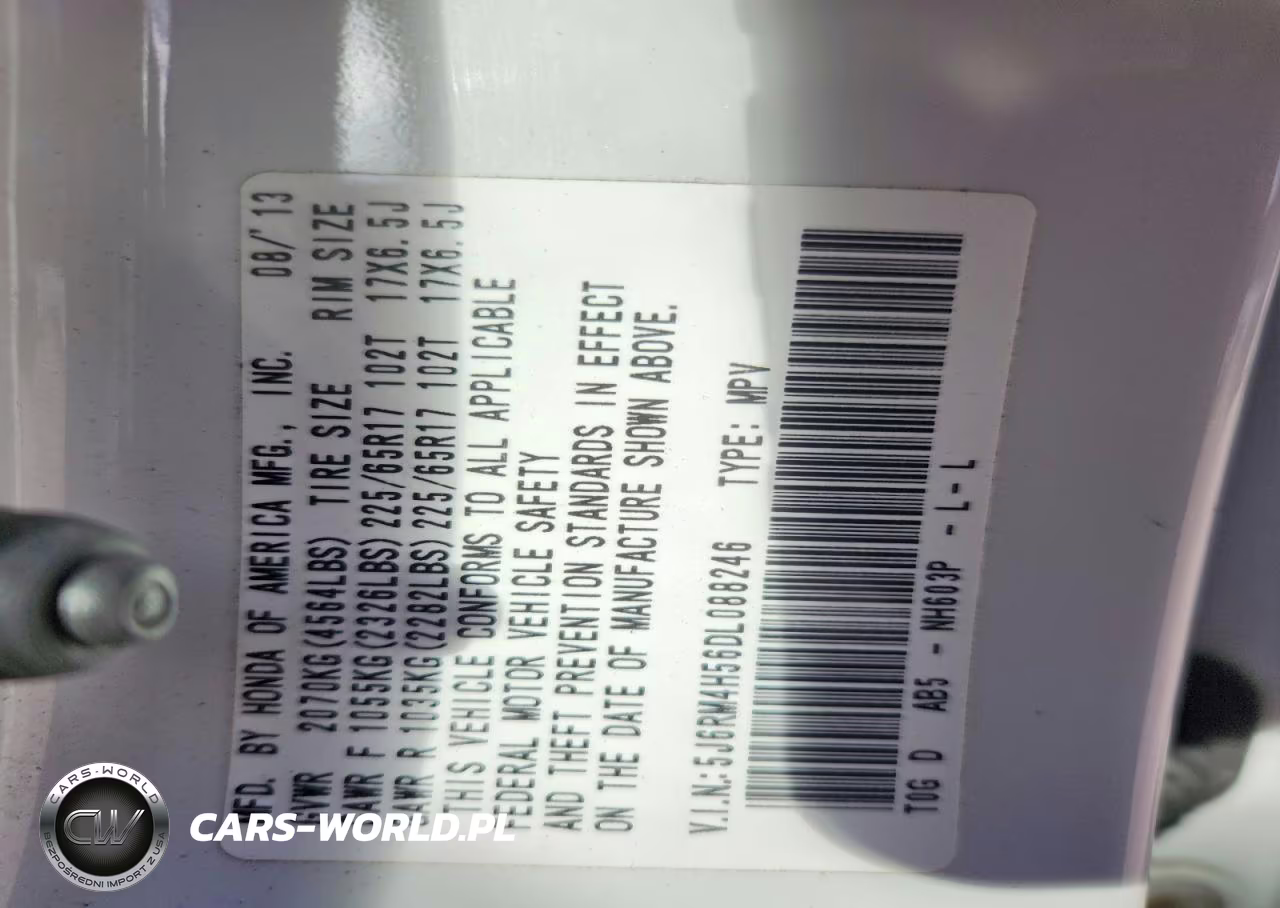 2013 Honda Cr-V Ex VIN:5J6RM4H56DL088246 - 12
