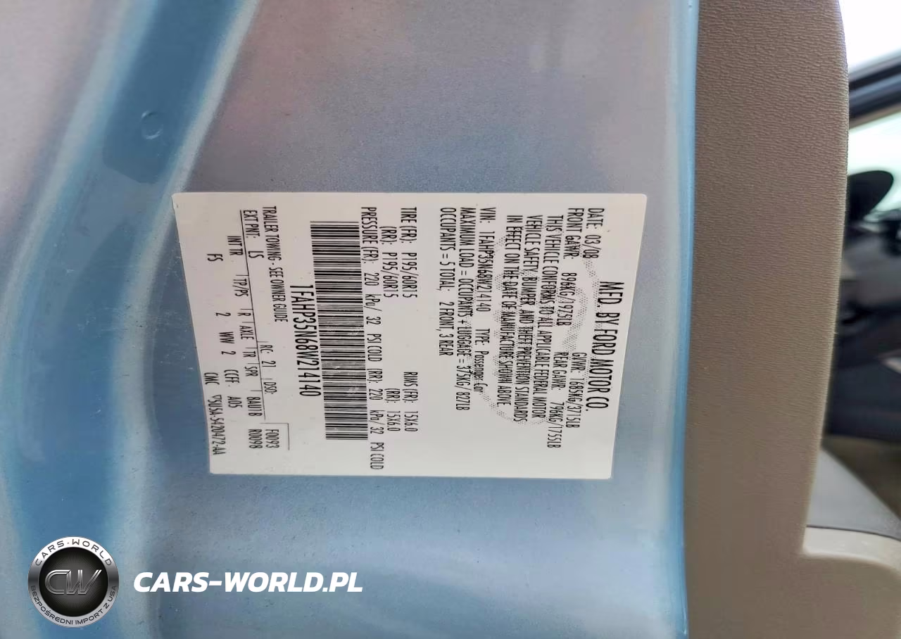 2008 Ford Focus Se VIN:1FAHP35N68W214140 - 12