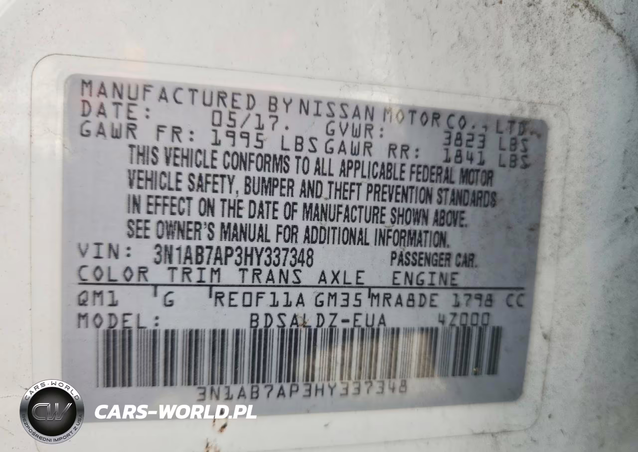 2017 Nissan Sentra Sv VIN:3N1AB7AP3HY337348 - 12
