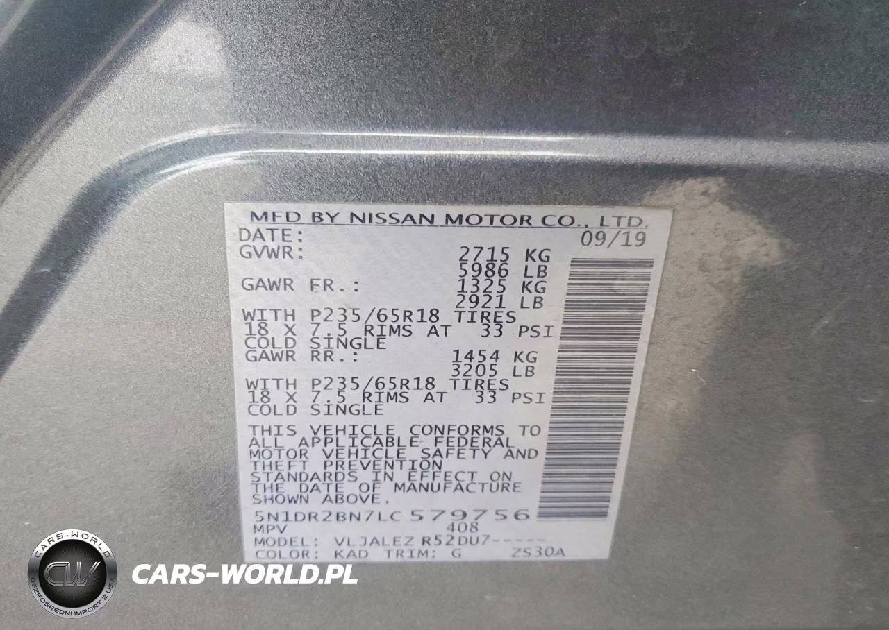 2020 Nissan Pathfinder Sv VIN:5N1DR2BN7LC579756 - 13