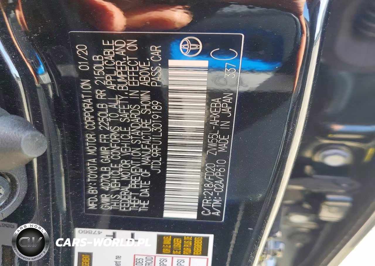 2020 Toyota Prius Le Awd-E VIN:JTDL9RFU1L3019189 - 13