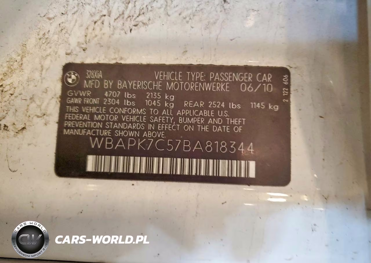 2011 BMW 328 Xi VIN:WBAPK7C57BA818344 - 12