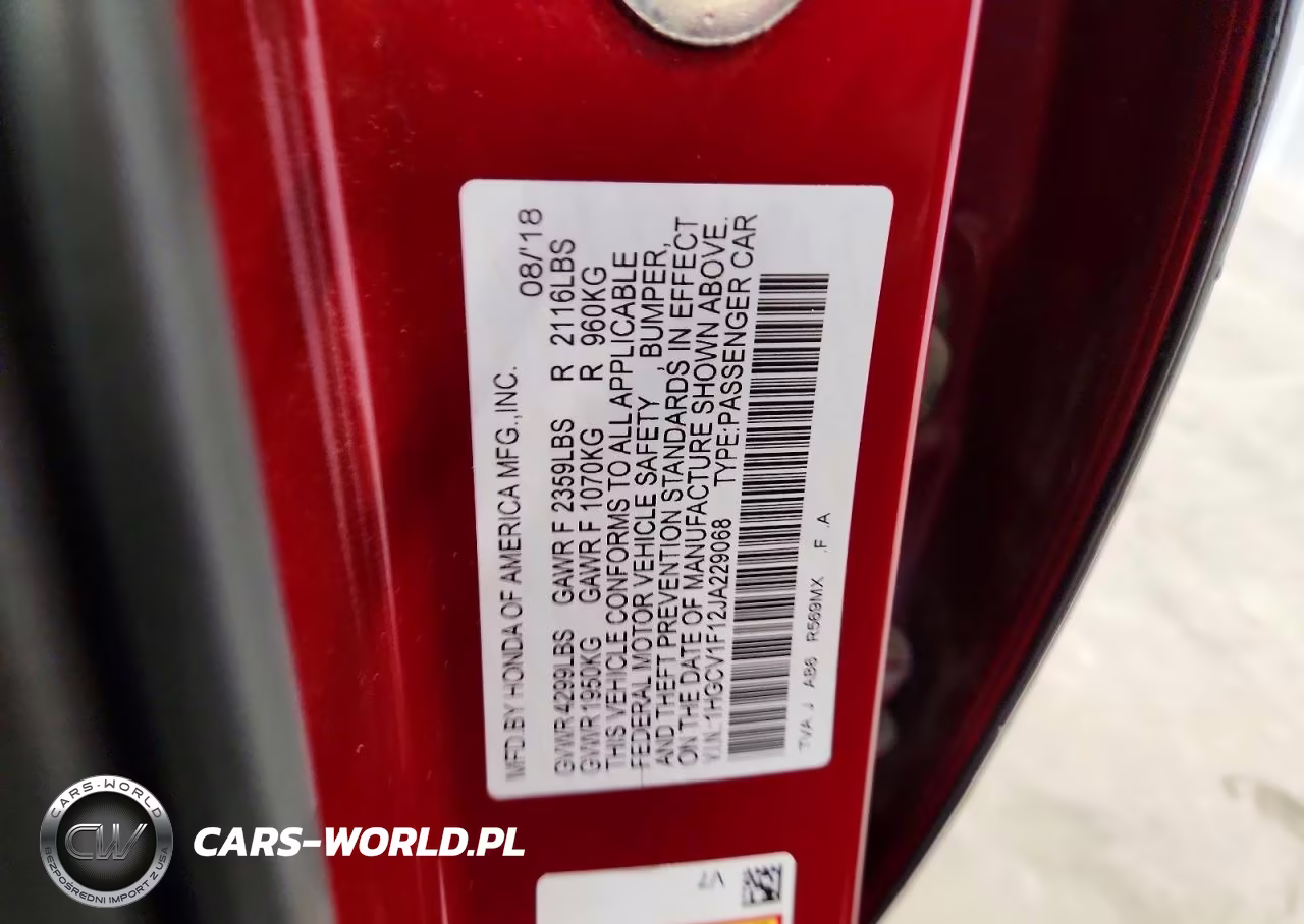 2018 Honda Accord Lx VIN:1HGCV1F12JA229068 - 12
