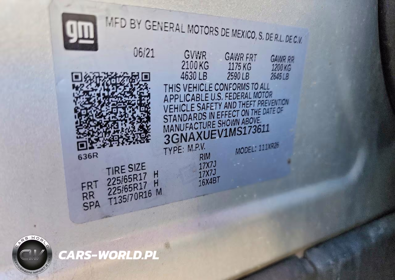 2021 Chevrolet Equinox Lt VIN:3GNAXUEV1MS173611 - 13